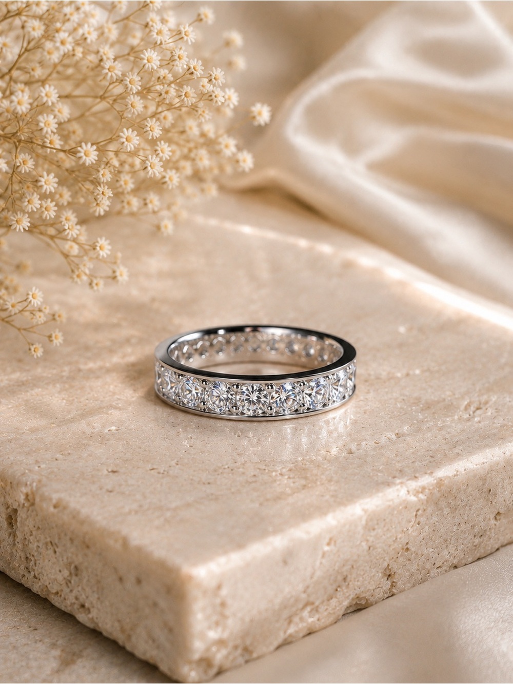 VVS Moissanite Eternity Band